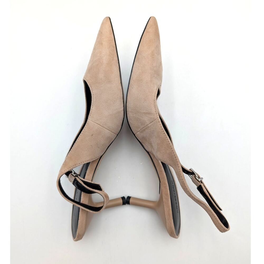 Nordstrom Liza Pointed Toe Kitten Heel Pump Women's Beige Size US8M EU38 - Picture 6 of 10
